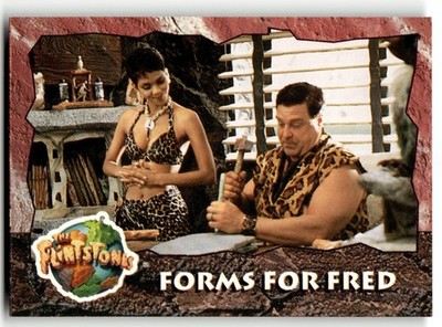 1993 Topps The Flintstones Movie Card #45 Forms for Fred & Miss Stone