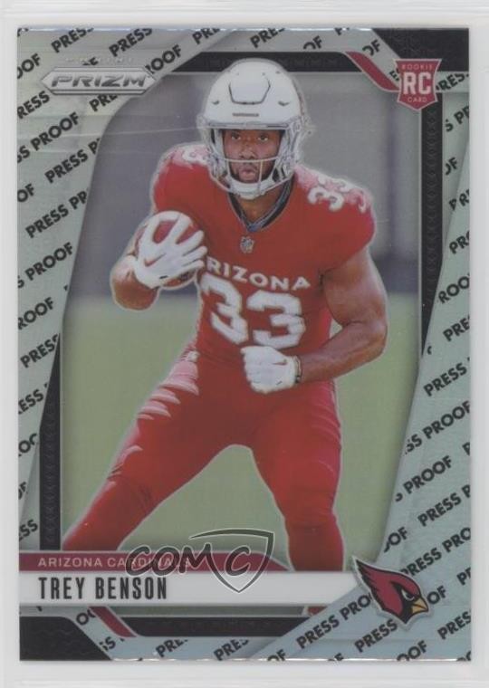 2024 Panini Prizm Rookies Press Proof Prizm Trey Benson #392 Rookie RC 18vc