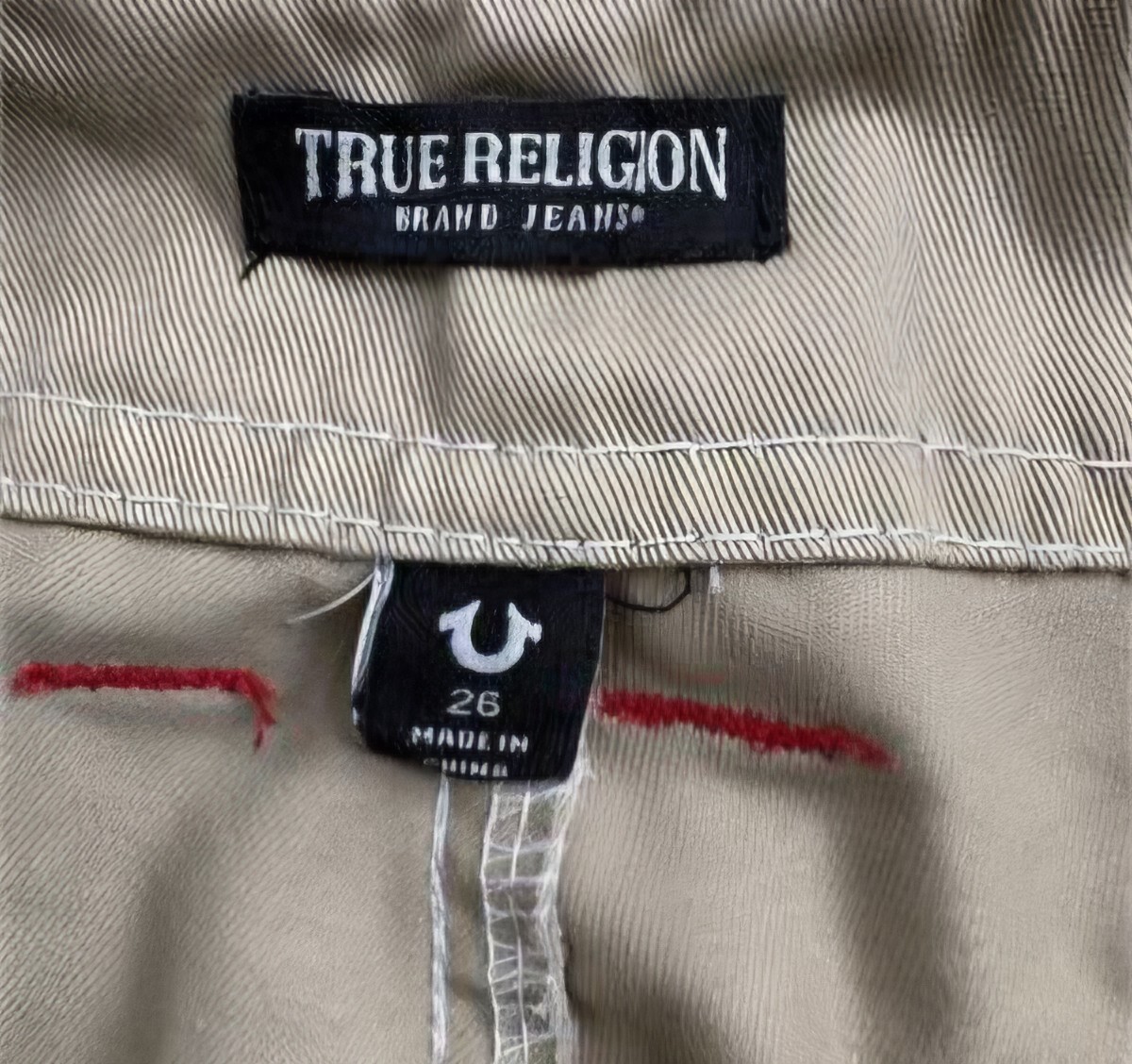 True Religion Military Cargo Pants Women’s Size 26 Tan Khaki NWT $139 thumbnail 3