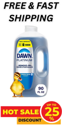 #ad #ad Dawn Platinum Dishwashing Liquid Dish Soap Refreshing Rain 90 oz FREE SHIPPING $19.99