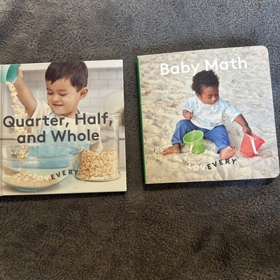 Lovevery Math Book Lot Baby Math Quarter Half & Whole Board Book NO Cards
