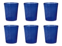 H&H 6 GläSer Giada Aus Glas Farbe Blau 32 Cl