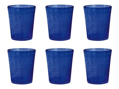 H&H 6 Bicchieri Giada Aus Glas Blau CL 34