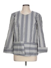 NY Collection Women White Blazer L
