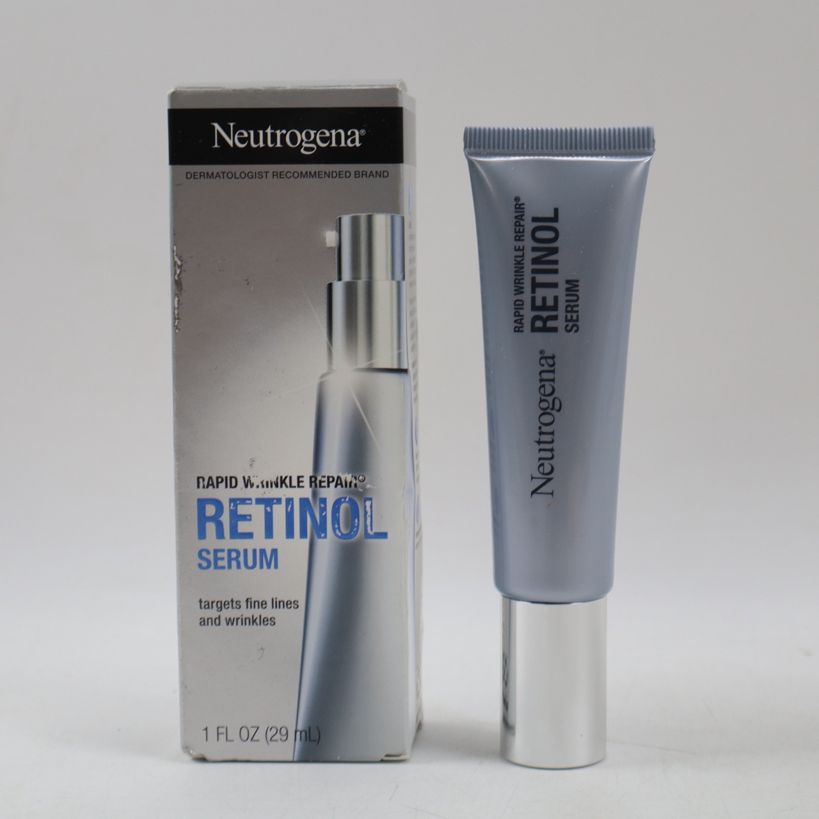 Neutrogena Rapid Wrinkle Repair Anti-Wrinkle Retinol Serum 1 oz NEW DAMAGED BOX