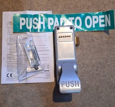 Panic Hardware Arrone Single Push Pad for Exit Doors - Silver
