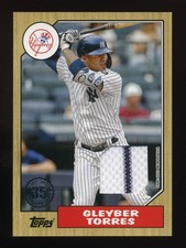 2022 Topps Baseball Gleyber Torres #87R-GT 1987 Style Game-Used Relic card