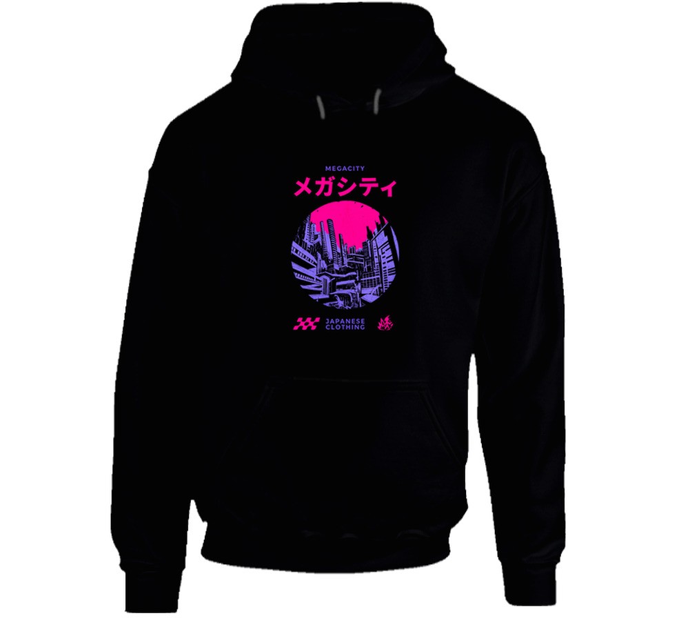 Megacity Japanese Apparel - Neon Dystopia  Design Hoodie