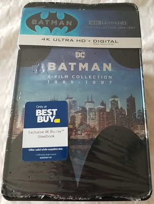 Batman 4K 4 Movie SteelBook Collection (Blu-Ray, 2019, 8-Disc Set