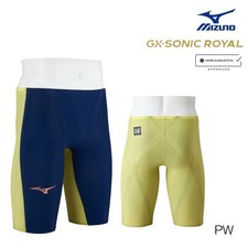 Mizuno Men's Swimsuits GX SONIC ROYAL PW &lrm;N2MBD001 Navy/Yellow Nylon 2026