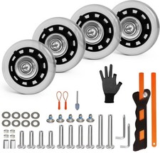 Luggage Wheels Replacement Kit 4PC Diameter 2in/50mm Thick 0.7in/18mm PU Whee...