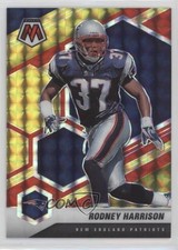 2021 Panini Mosaic Choice Fusion Red & Yellow Prizm 78/80 Rodney Harrison rf2