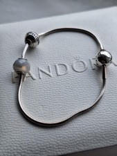 Pandora Sterling Silver Bracelet and 2 Charms