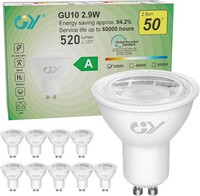 GU10 LED Lampe Warmweiß 2,9W 520 Lumen 3000K 110° Nicht Dimmbar 10Er-Pack
