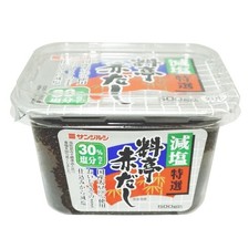 30% moins de sel Ryotei Aka-Dashi Miso, Sanjirushi (100% soja japonais) 500g
