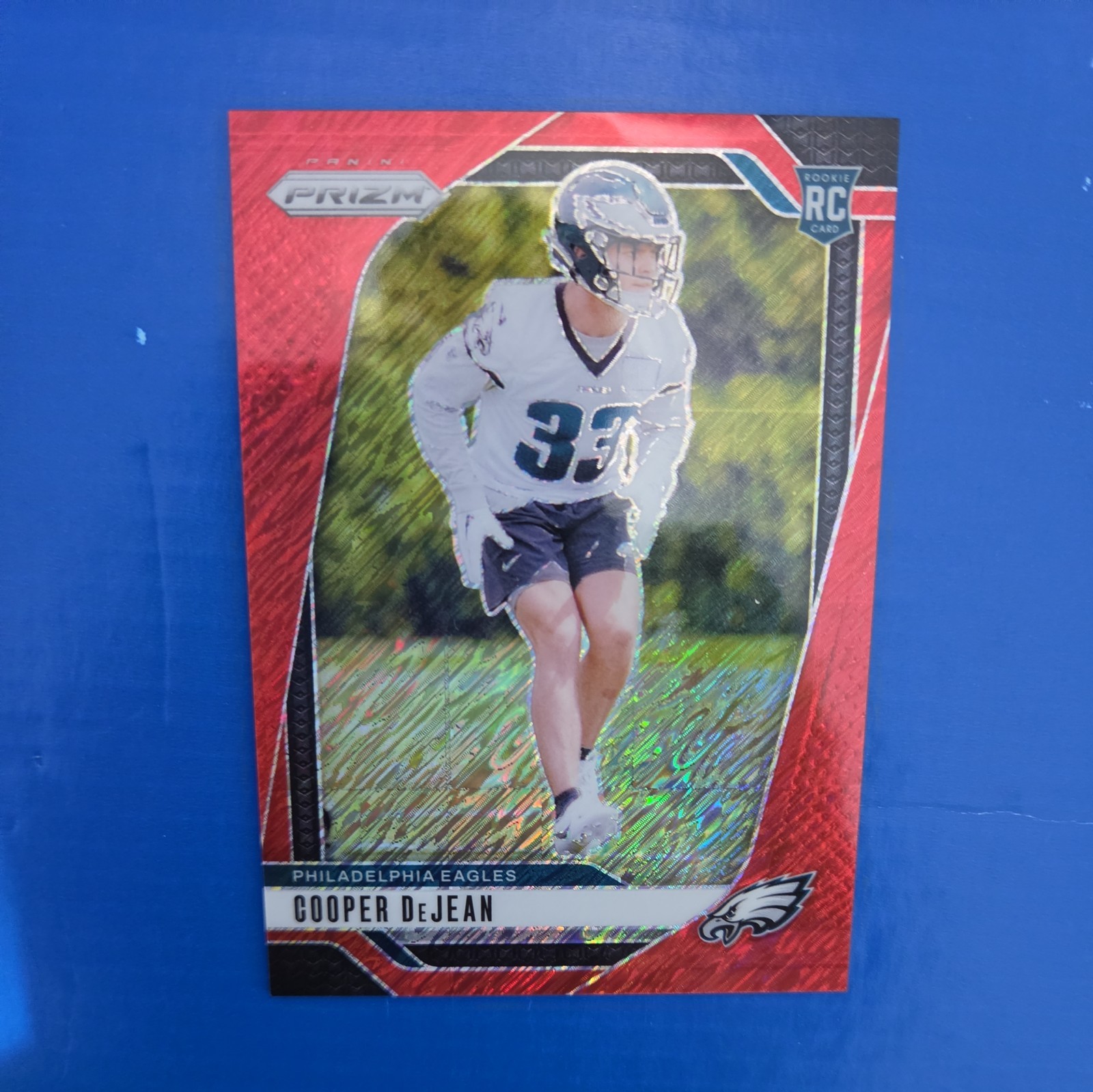 2024 Panini Prizm - Rookies Cooper DeJean #321 Red Shimmer Prizm /35 (RC)
