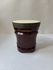 First Act Hand Held Wooden Bongo Drum Musical Instrument With Strap 6" x 7"