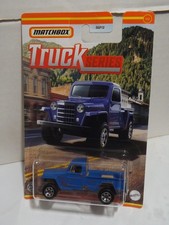 2021 Matchbox Truck Series Blue Willys Jeep Pickup 4x4 712