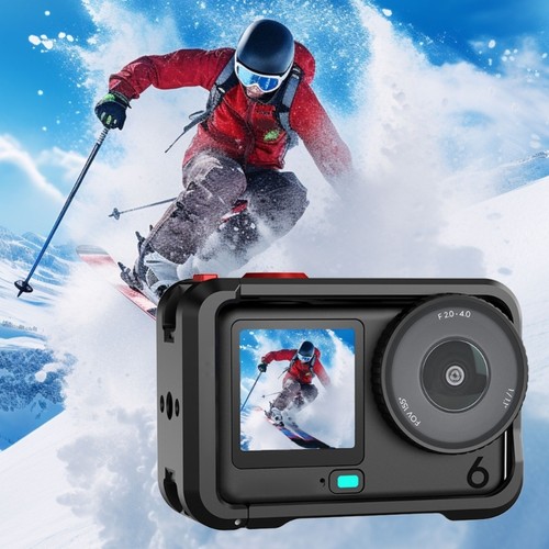 Advanced Protective Frame for ACTION6 Cameras Cage with Silicone Lens Cover - Zdjęcie 2 z 8