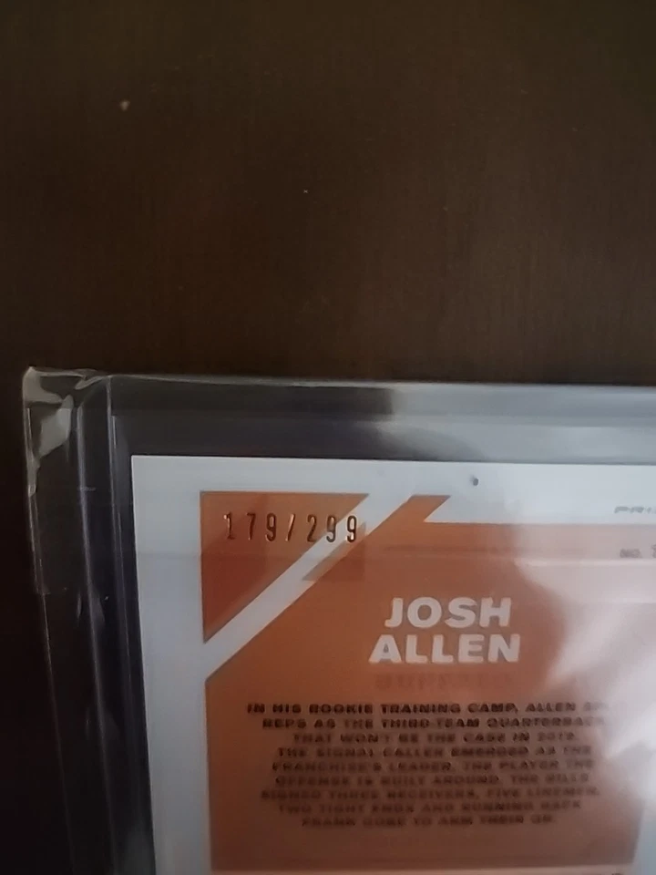 2019 Josh Allen Donruss Optic  Aqua 179/299 - Image 3 of 3