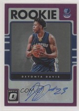 2016 Panini Donruss Optic Rookie Signatures Purple Prizm Deyonta Davis Auto 1s6