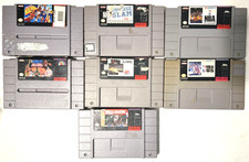7 Games SNES Basketball NBA Jam College Slam NBA Live Give N Go Super Nintendo
