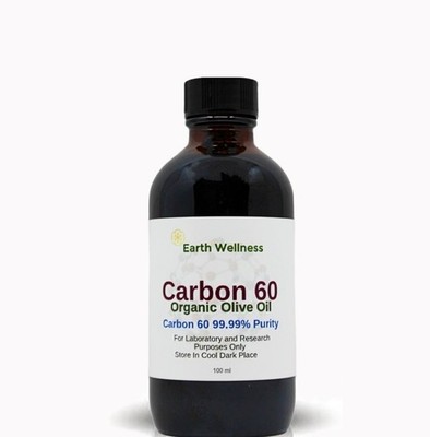 Carbon 60 HIGH PURITY 99.9% Organic Olive Oil Buckminsterfullerene C60 100 ml