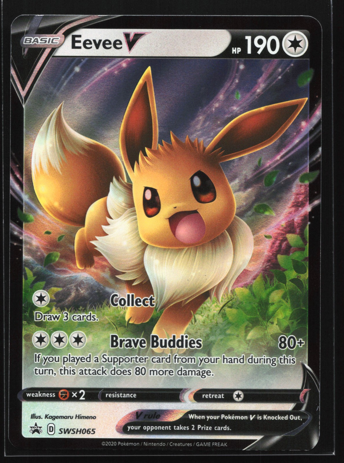 Eevee V SWSH065 SWSH: Sword & Shield Black Star Promo Pokemon Card