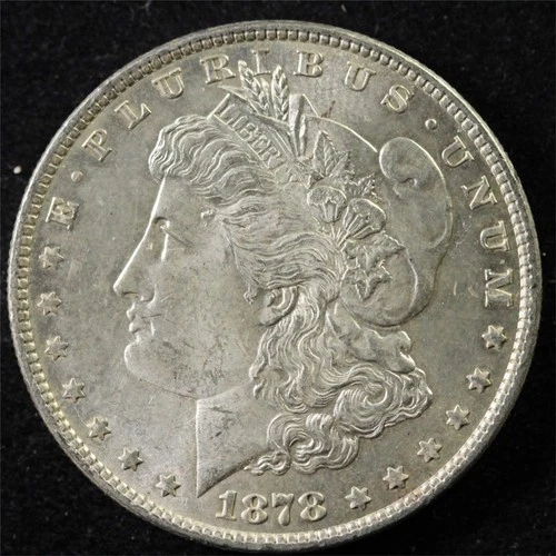1878 $1 Morgan Silver Dollar, Reverse of '78, 7 Tail Feathers - Free Shipping US