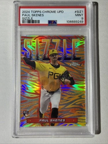 2024 Topps Chrome UPD Paul Skenes Sizzle RC Rookie PSA 9 Mint
