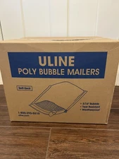 Uline Poly Bubble Mailers #7 White S-7550 (14 1/4 X 20) 50 Count