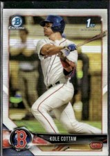 2018 Bowman Draft #BDC-69 Kole Cottam Chrome Refractors