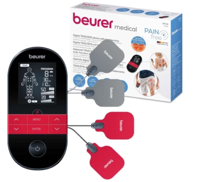 BEURER TENS/ EMS EM 59 Wärmefunktion digital 2 Kanäle 70 Programme 4 Elektroden