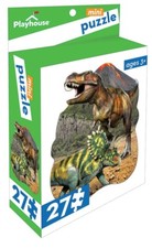Dinosaurs Mini Jigsaw Puzzle Large Pieces Ages 3 T-Rex Volcano