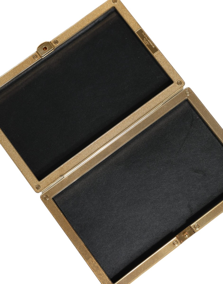 【VIP価格】DOLCE & GABBANA Gold Crystal Bifold Clutch DOLCE & GABBANA Bag Gold Crystal Bifold Clutch Evening Party