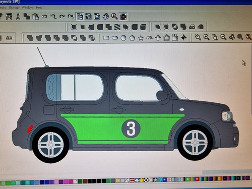 Nissan Cube Side Stripes Graphics Stickers Decals Z11 Z12 Custom Colour + Number - Picture 5 of 6