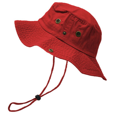 Summer 100% Cotton Bucket Hat Fishing Camping Safari Boonie Sun Wide Brim Caps