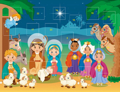 (2) Childrens Christmas Nativity Advent Calendars 10'' X 7.5''  NIP (YD405)