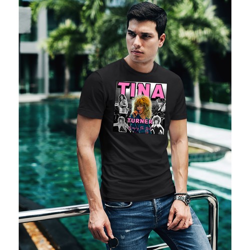 Camiseta para Hombres Tina Turner Homenaje Cantante de Música Danza Arte Rock Leyenda Regalo Camiseta - Imagen 5 de 22
