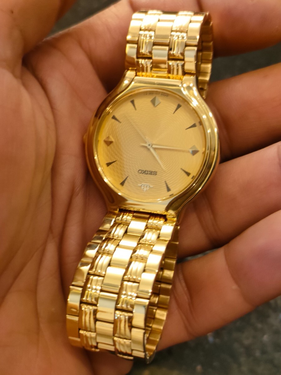 1991 Vintage Rare Model Original Golden Quartz Seiko V701-1T50 | eBay
