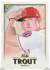 2018 Topps Gallery Mike Trout Art by Dan Bergren #100 Los Angeles Angels M17