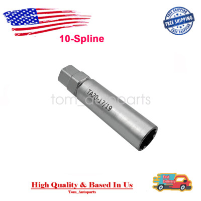 New TA20-17/19 10-Spline Lug Nut Tool Key, Passenger w/ 17mm & 19mm Hex Drive