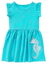 Gymboree 2T Mermaid Cove Seahorse Sparkle Star Dress NWT 2017