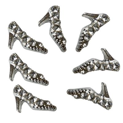 GS-Nails Charm Schuh mit Strass  ca. 11x8mm  Einleger Inlay 3D Stein Overlay