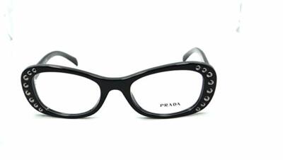 Prada VPR 21R Black 1AB-1O1 Plastic Eyeglasses Frame 51-19-140 Authentic Italy