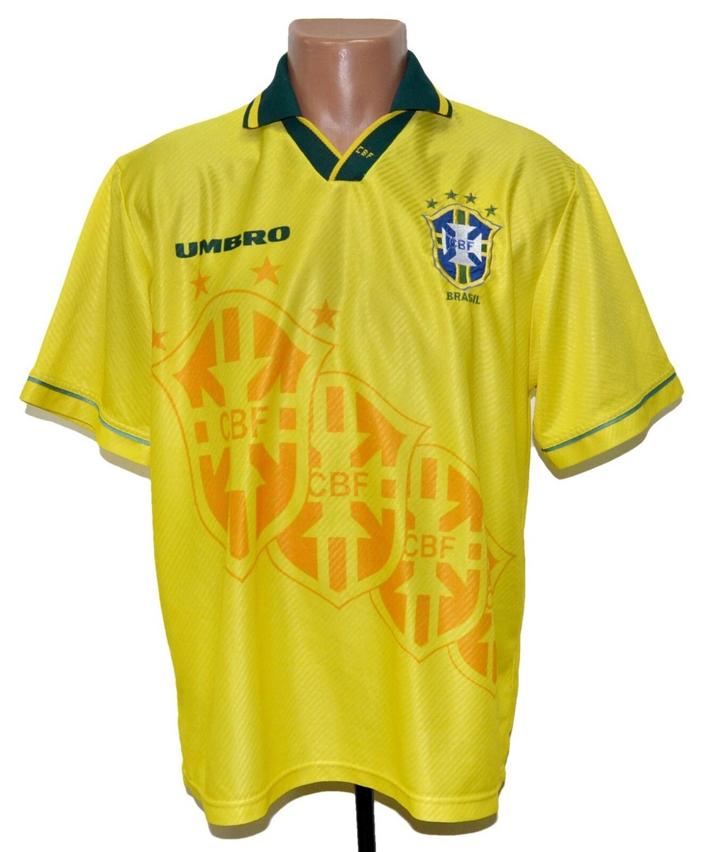 BRAZIL NATIONAL TEAM 1994/1997 HOME FOOTBALL SHIRT UMBRO SIZE L