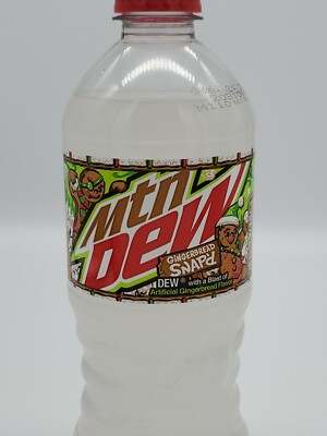 2021 Mountain Dew Mtn Dew Gingerbread Snap'd 20oz Bottle Limited