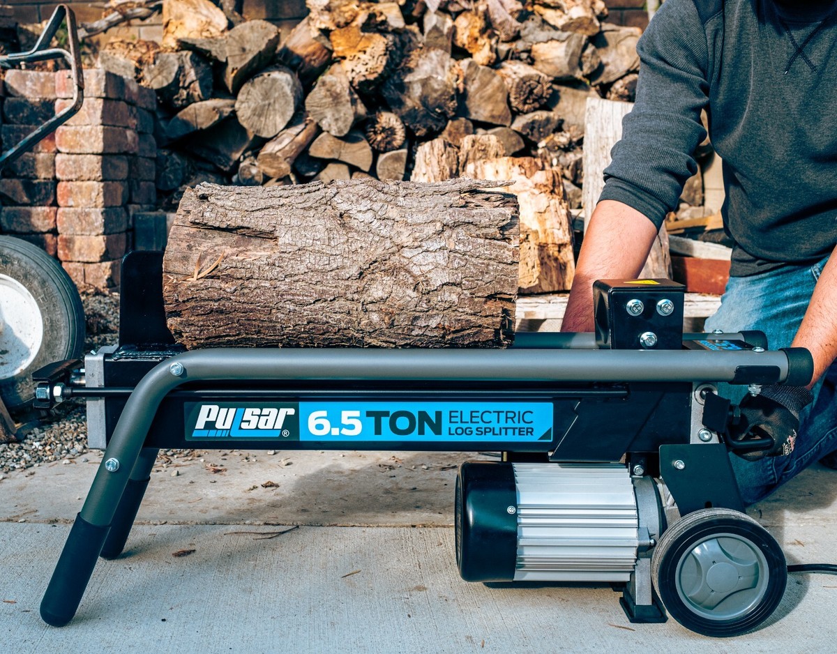 Pulsar 6.5 Ton Log Splitting Force 6in Wheels 120V Motor Yard Tool