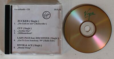 Vorverkaufs CD 18.01.99 Adv CDR 1998 Zucker Cut Lady Plus Diver & Ace