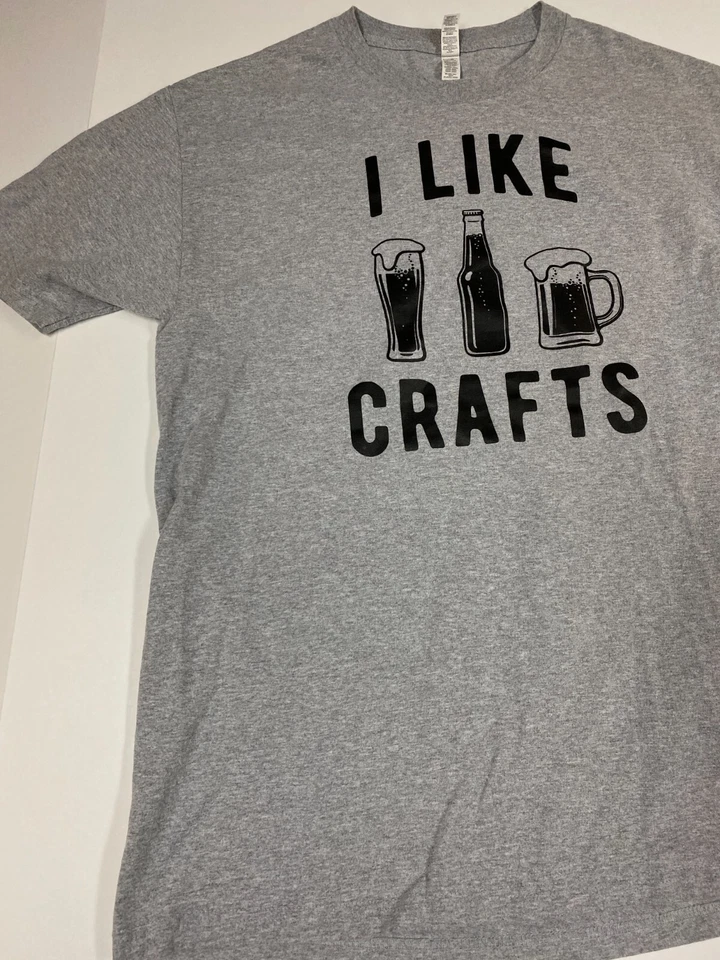 Camisa Cervezas Artesanales Grande Para Hombre Gris Me gusta Gráfico Foto 3 de 4